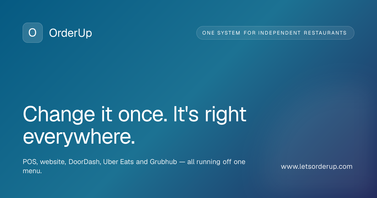 OrderUp — Make 30% more on every online order
